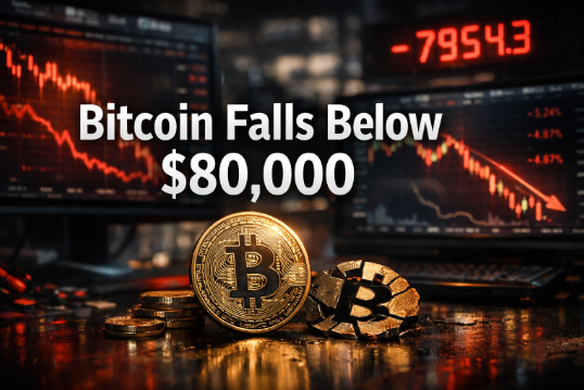 بيتكوين تهبط دون 80,000 دولار